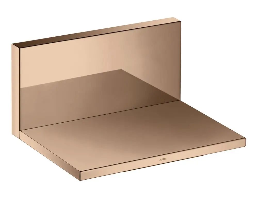 Wandmontierter Wasserauslauf in polierter rotgoldener Oberfläche, mit klaren Linien und minimalistischem Design, hergestellt von AXOR.